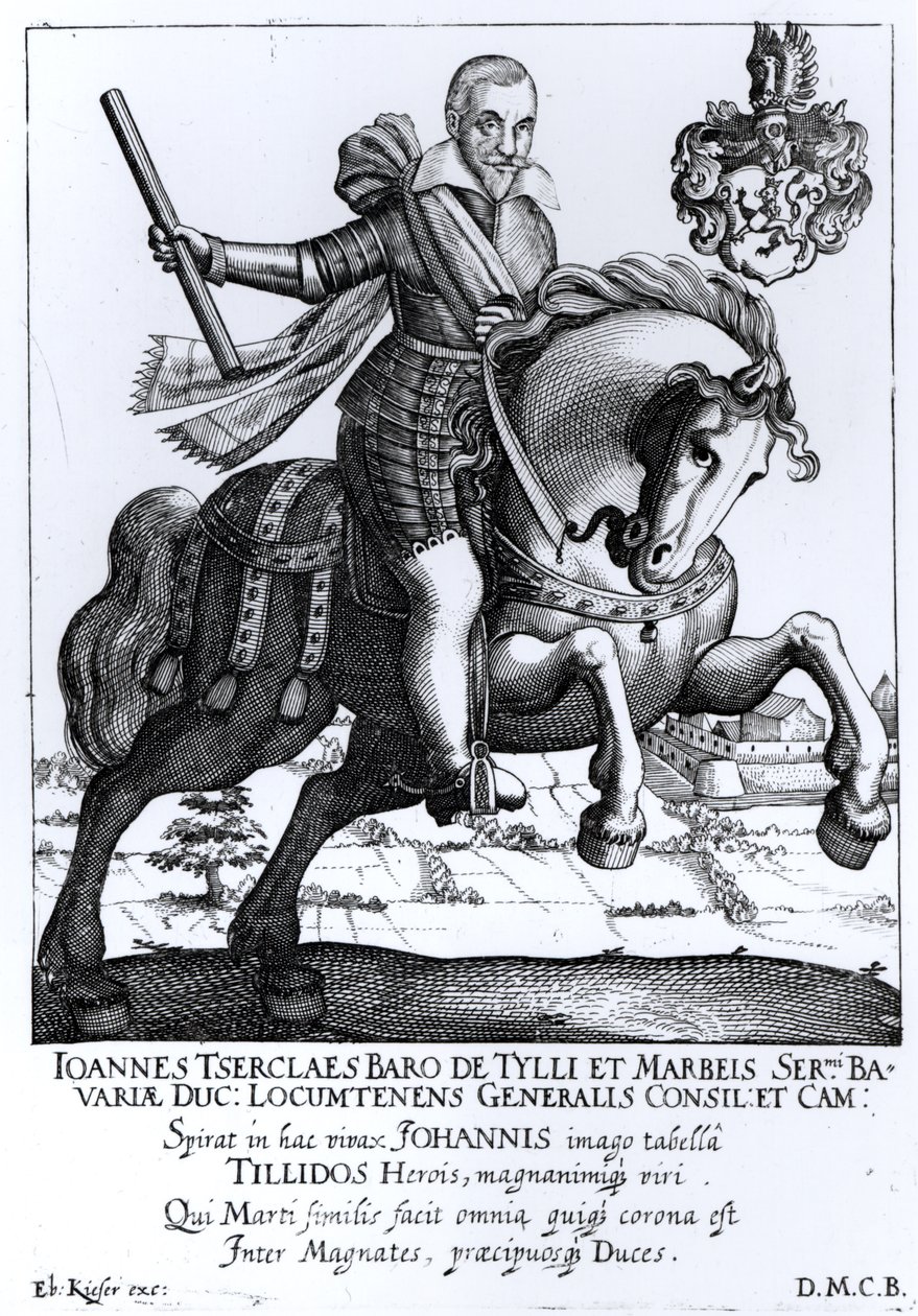 Johann Tserclaes, hrabě z Tilly (1559-1632) od Eberhard Kieser