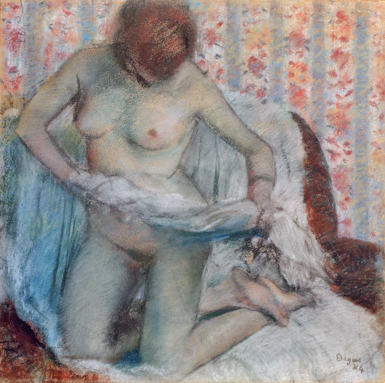 Po koupeli, 1884 (pastel na papíře) od Edgar Degas