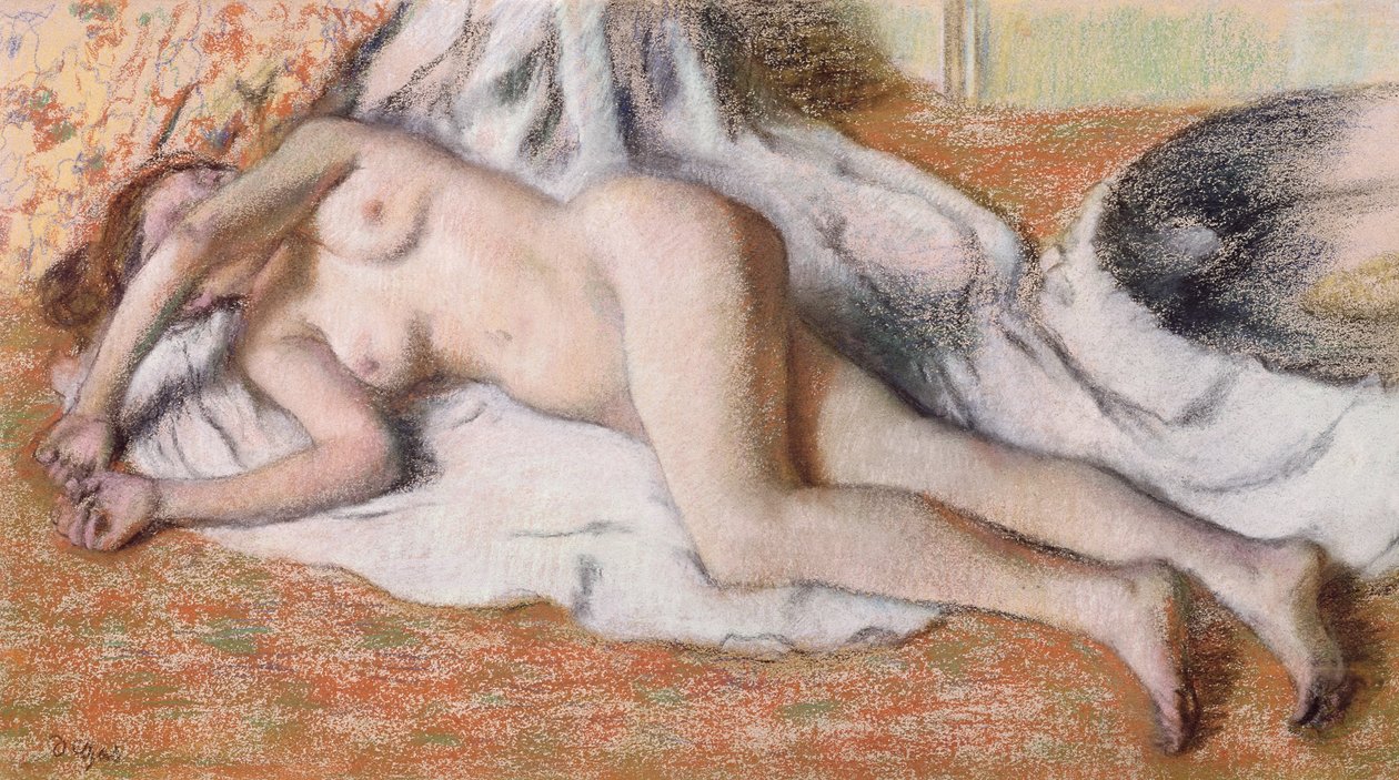 Po koupeli aneb Ležící akt od Edgar Degas