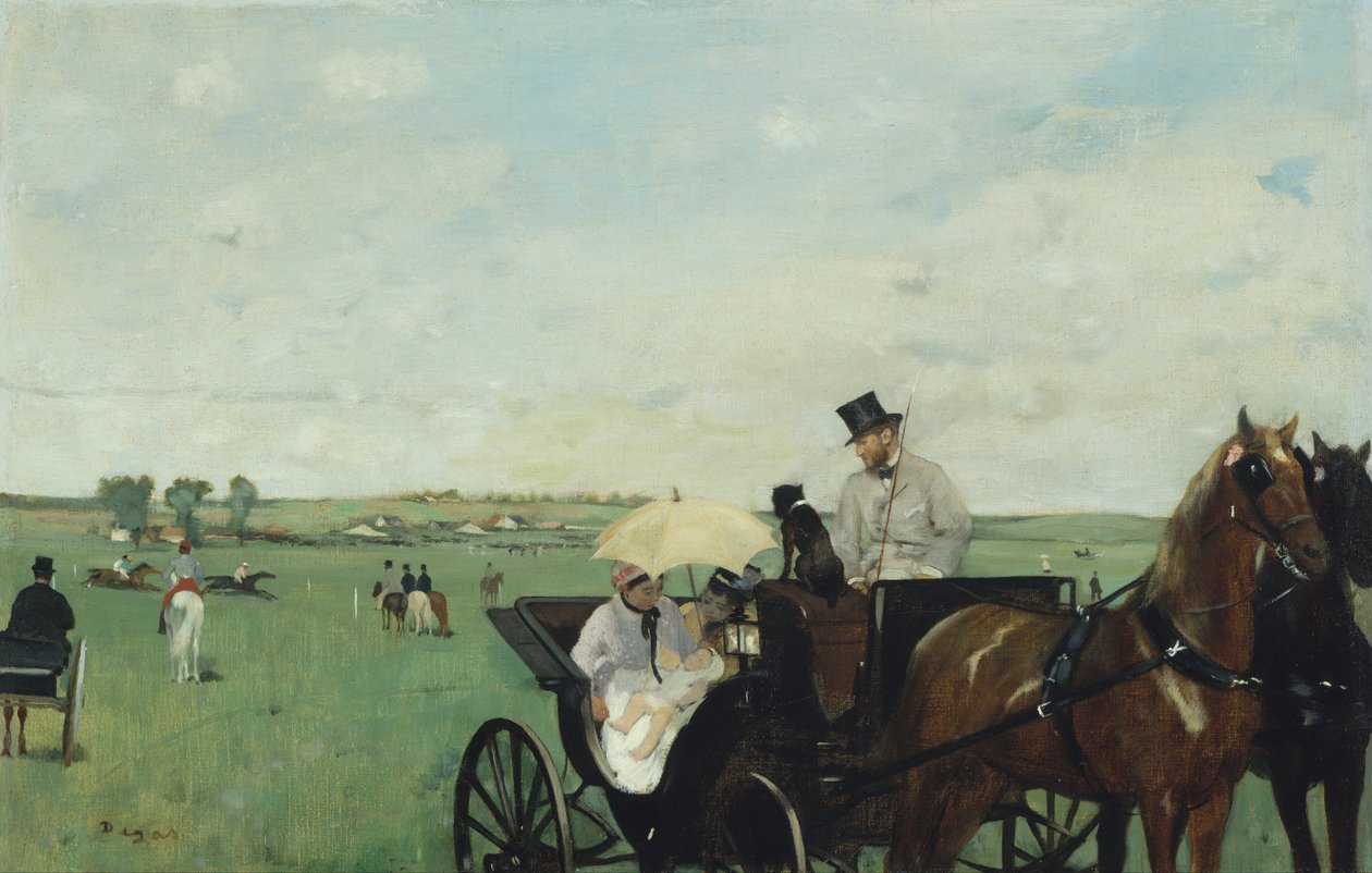 Na závodech na venkově od Edgar Degas