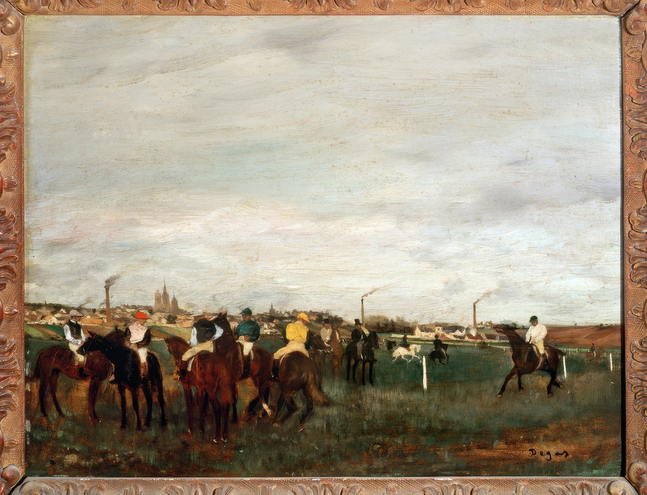 Na místě sedla od Edgar Degas