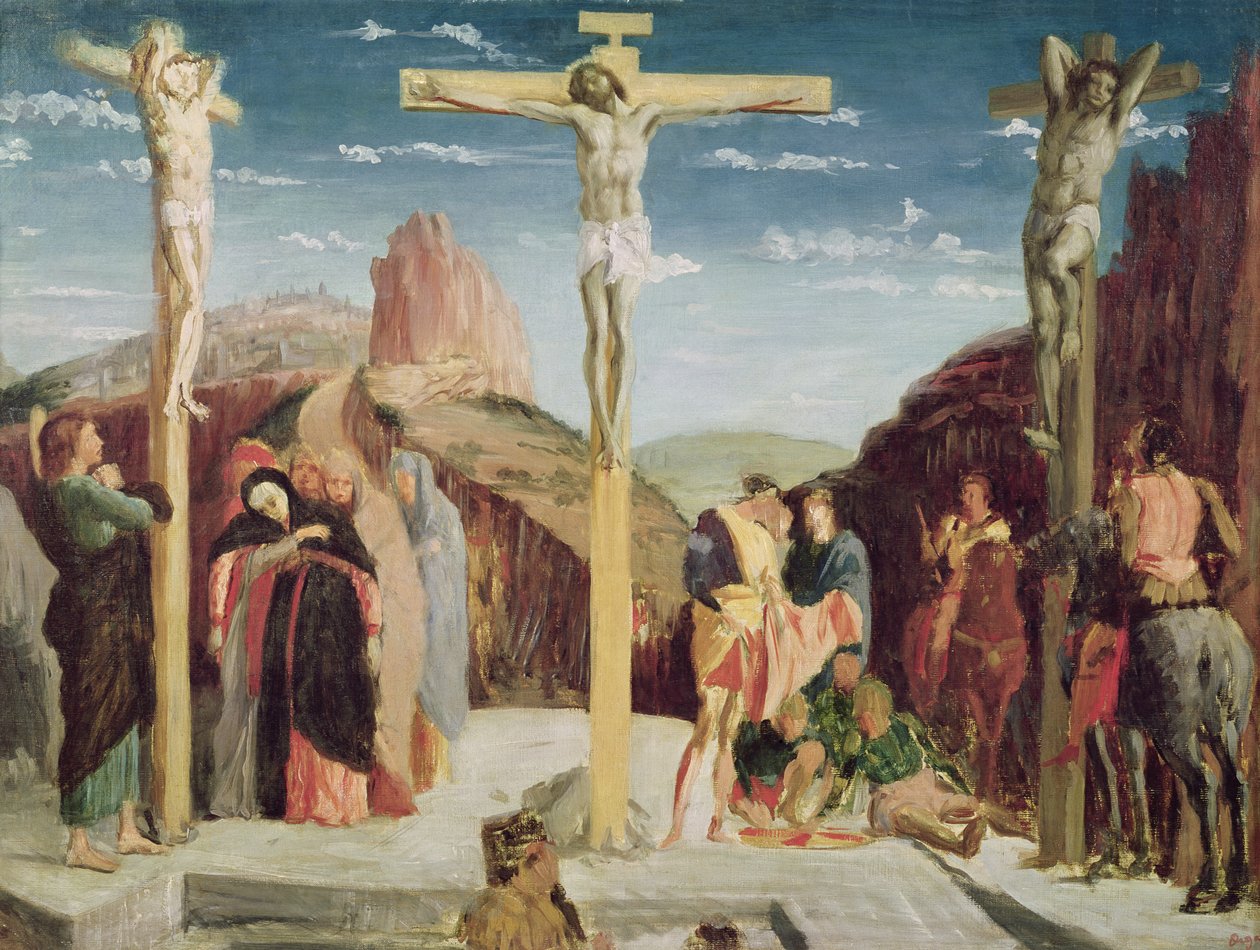 Kalvárie, podle obrazu Andrea Mantegna (1431-1506) od Edgar Degas