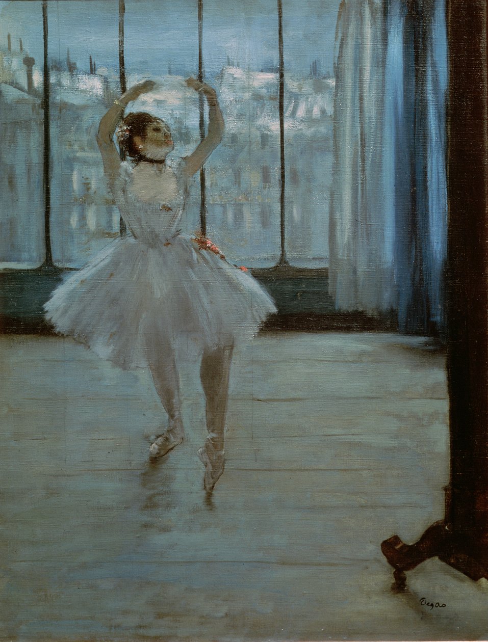 Tanečnice před oknem (tanečnice ve studiu fotografa) c.1874-77 od Edgar Degas