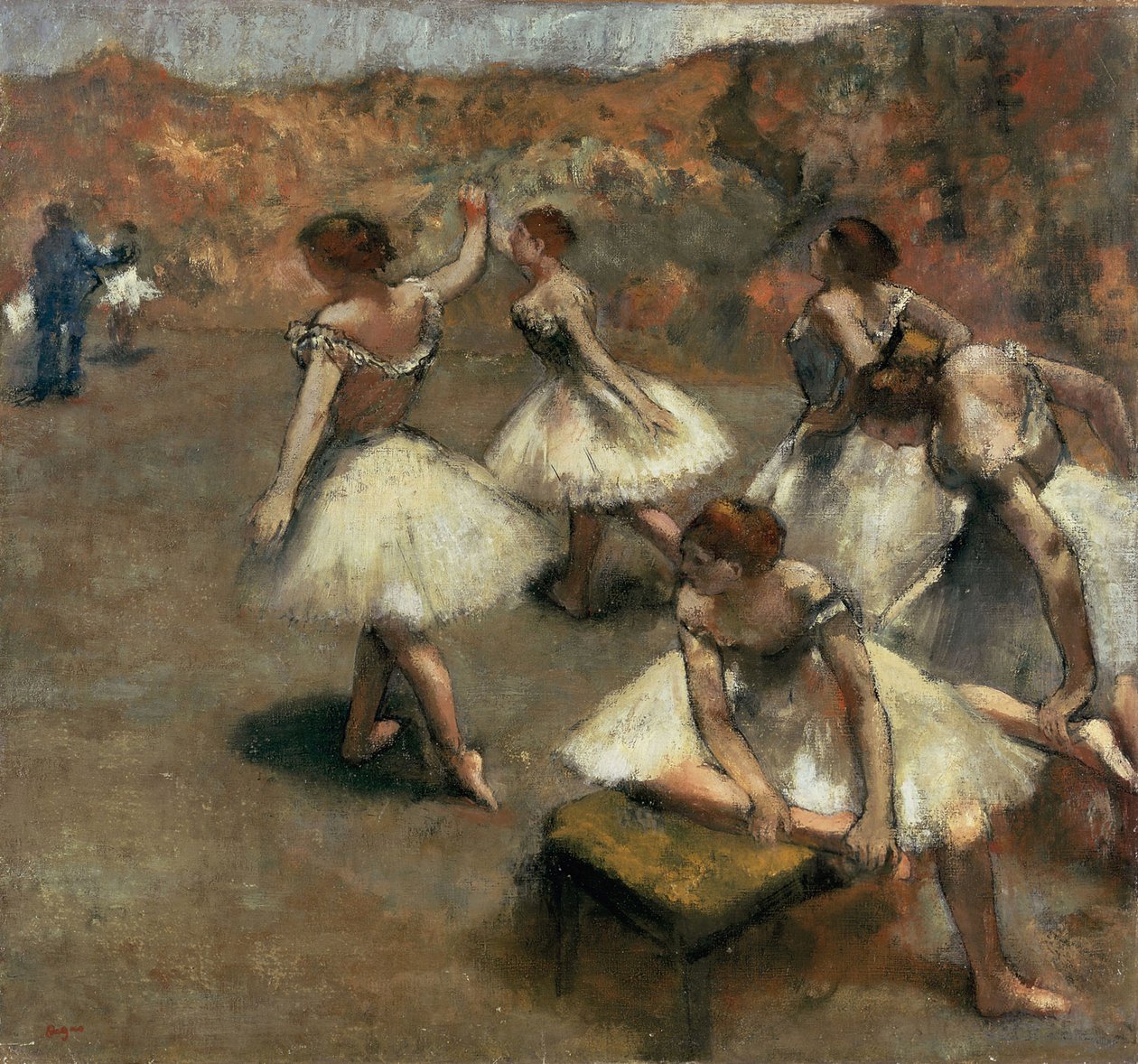Tanečníci na jevišti od Edgar Degas