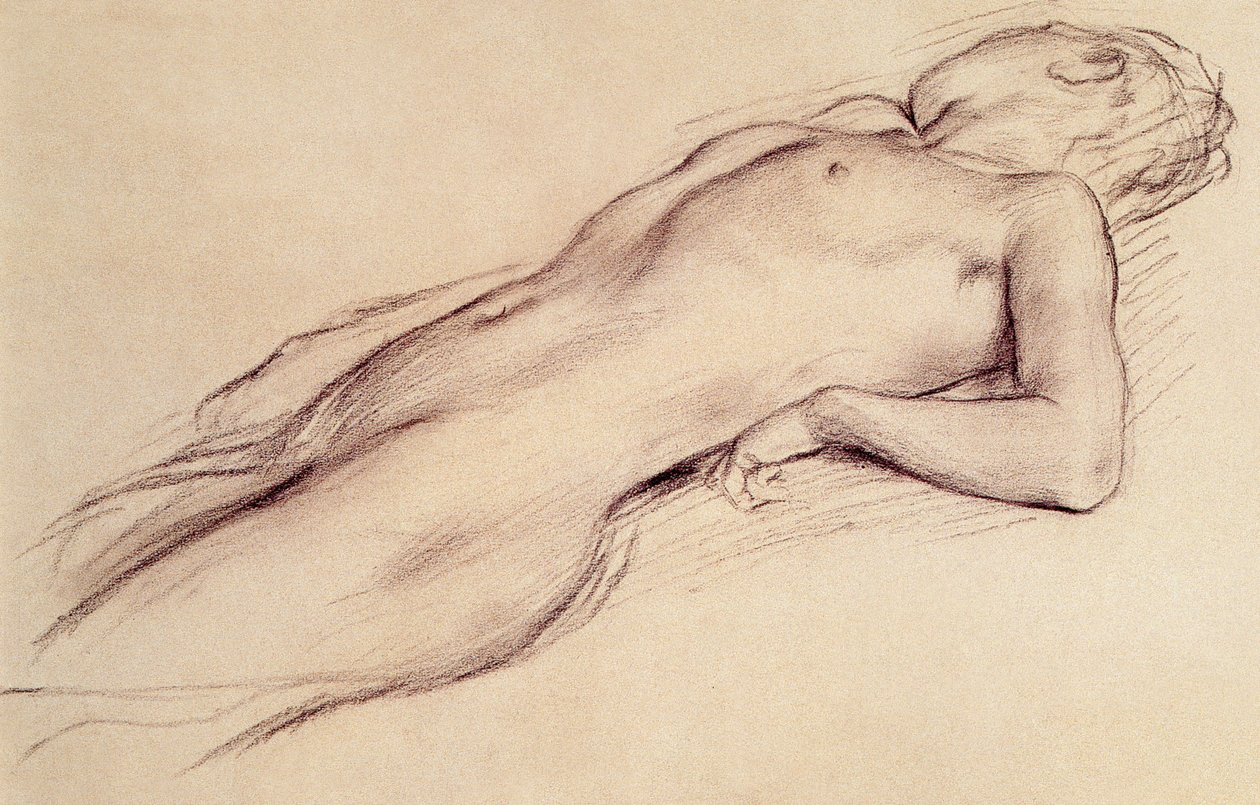 Nahá žena vleže od Edgar Degas