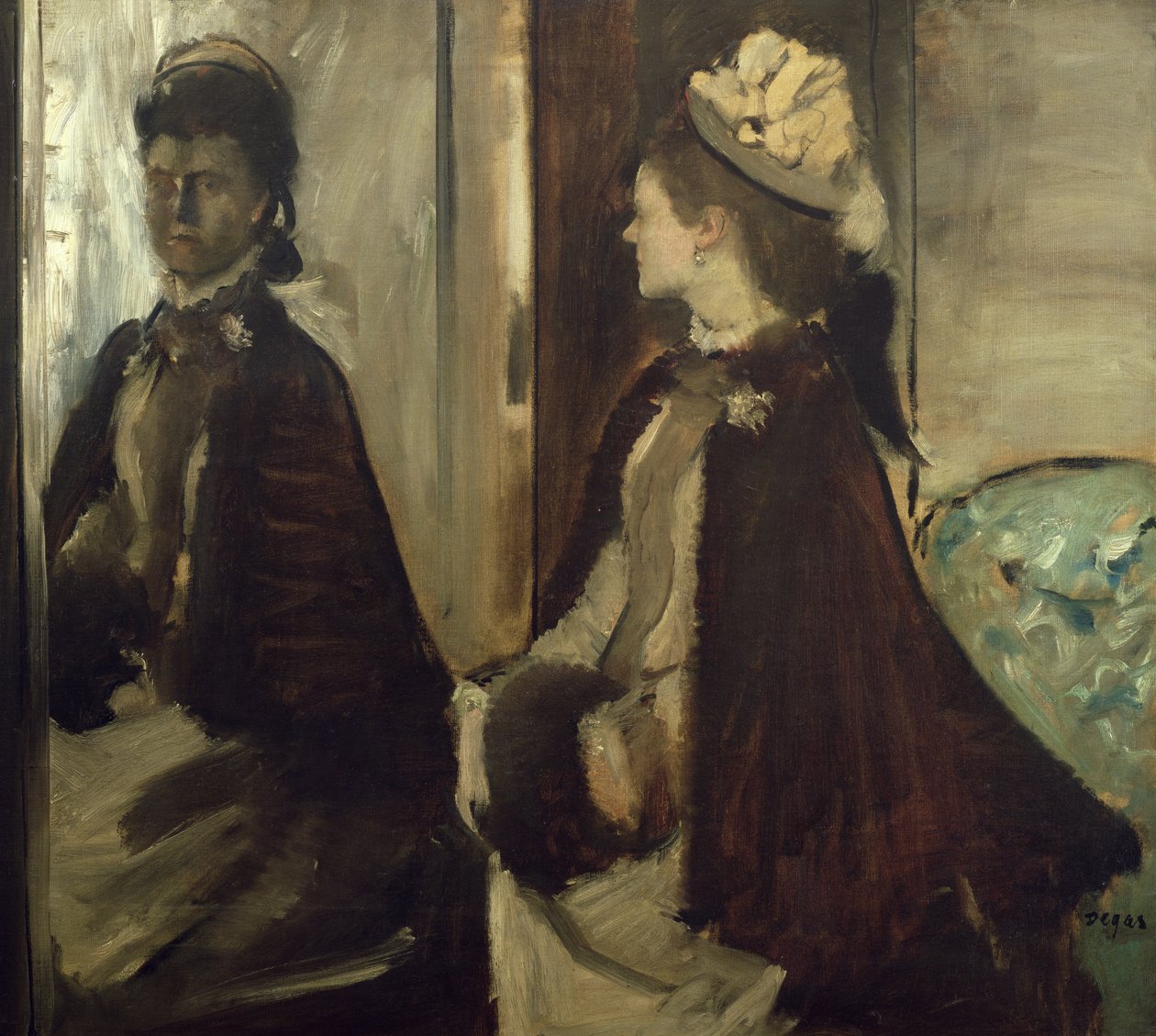 Madame Jeantaud v zrcadle, kolem roku 1875 od Edgar Degas