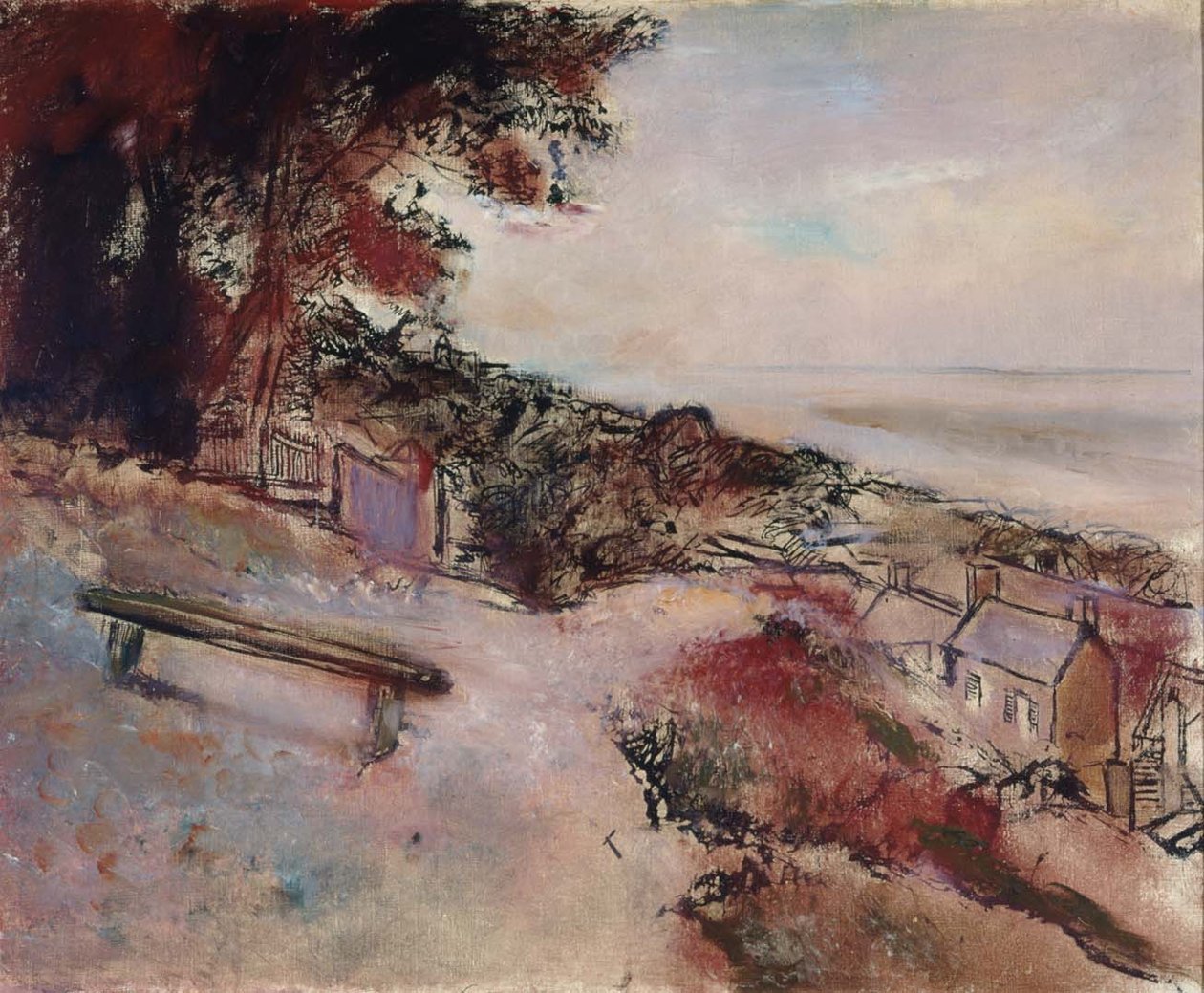 Krajina na břehu marny od Edgar Degas