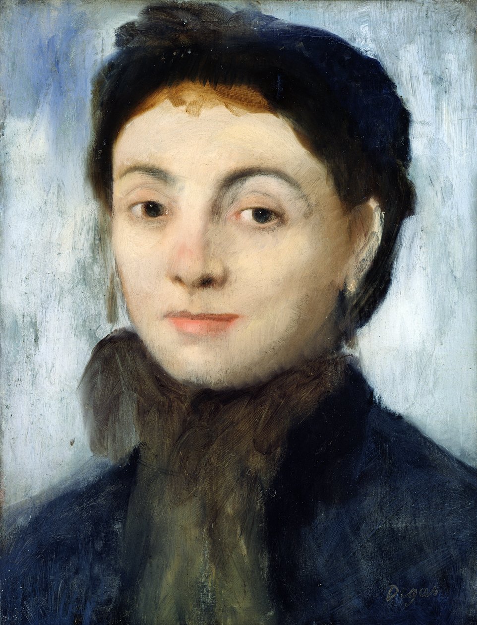 Portrét Josephine Gaujelin, 1867 (olej na mahagonové desce) od Edgar Degas
