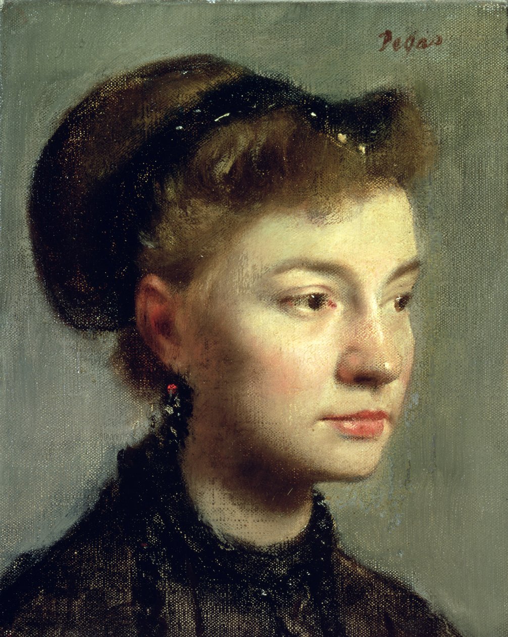 Portrét mladé ženy, 1867 od Edgar Degas