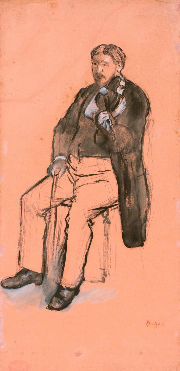 Sedící houslový hráč od Edgar Degas