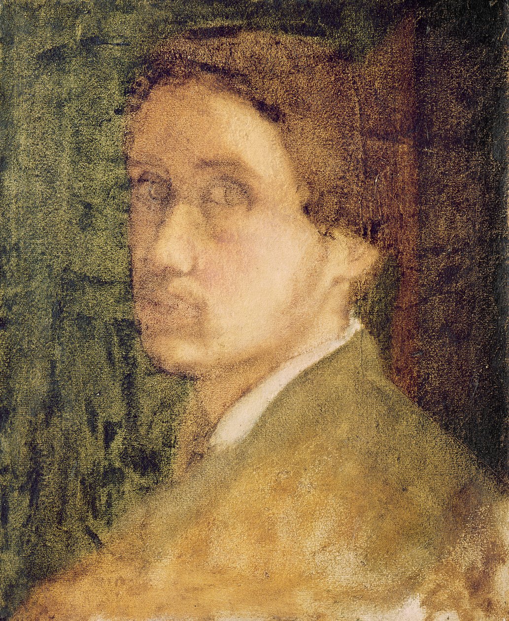 Autoportrét, cca 1852 (pastel na papíře) od Edgar Degas