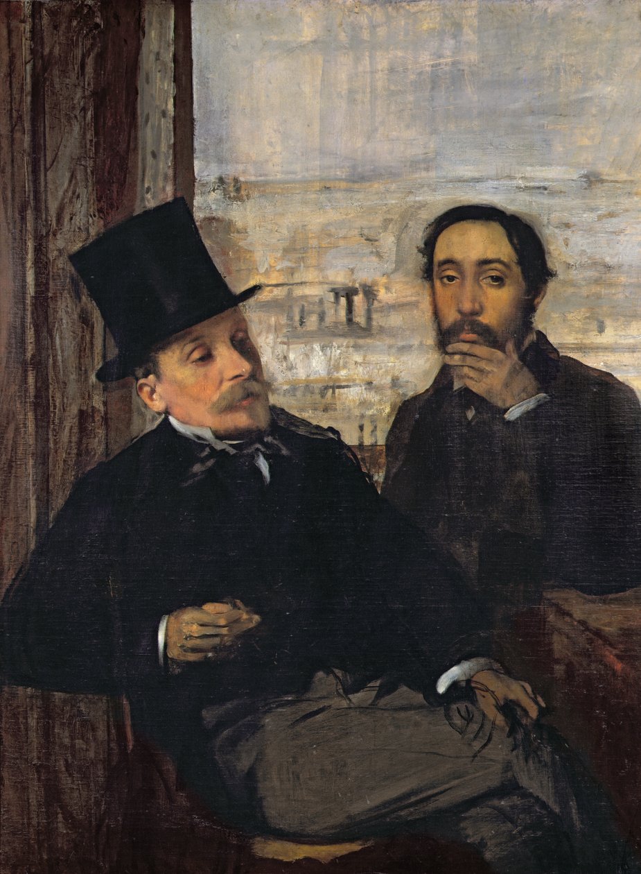 Autoportrét s Evariste de Valernes (1816-96) kolem roku 1865 od Edgar Degas