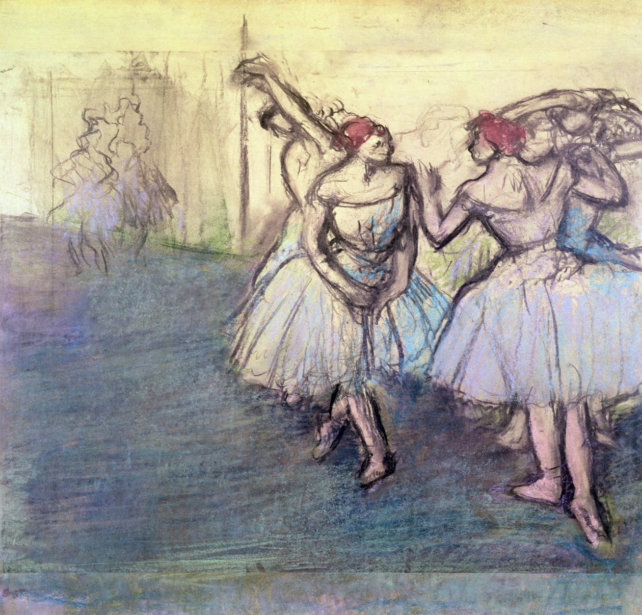 The Dancers (pastel na papíře) od Edgar Degas