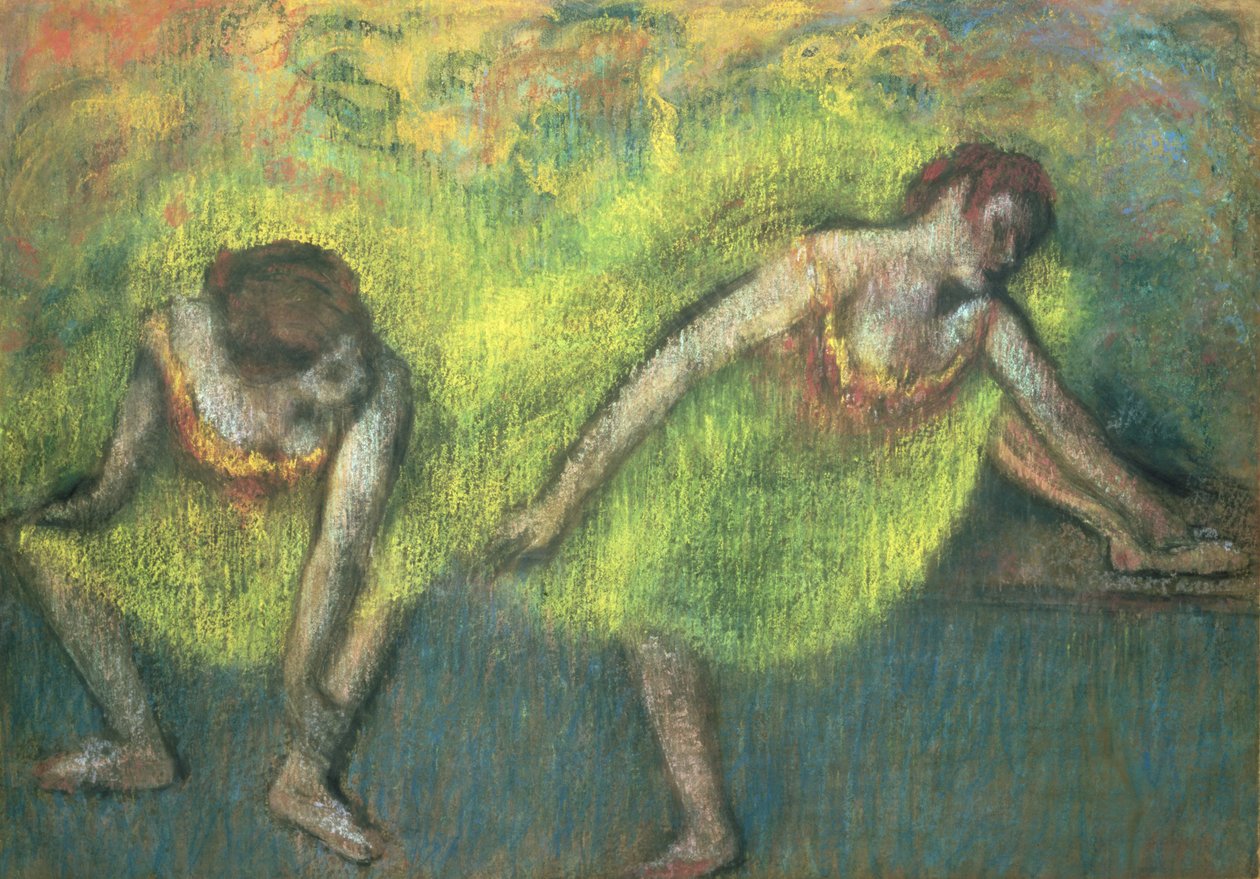 Dva relaxační tanečníci (pastel) od Edgar Degas