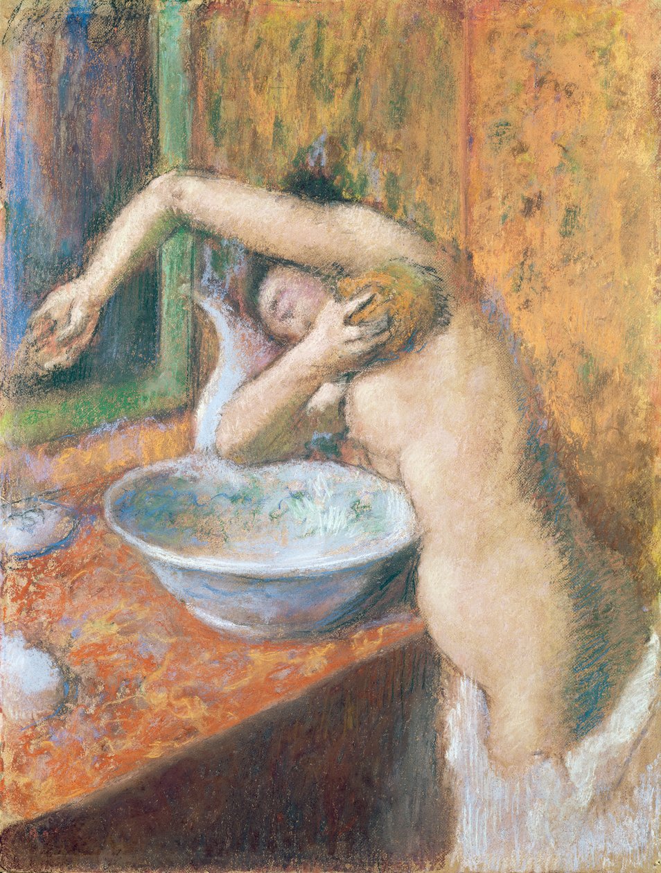 Žena se myje (pastel) od Edgar Degas