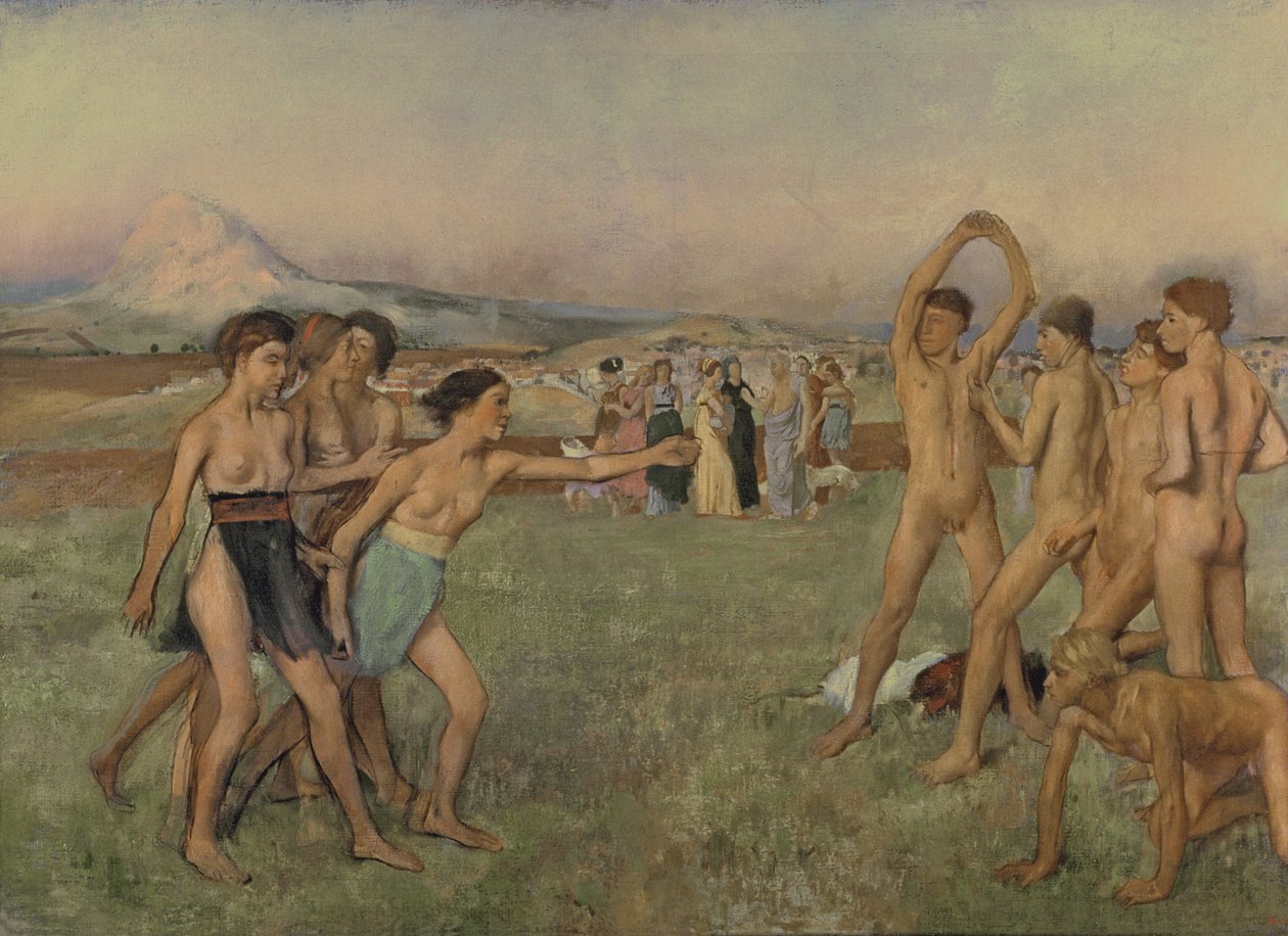 Young Spartans Exercising, c.1860 od Edgar Degas