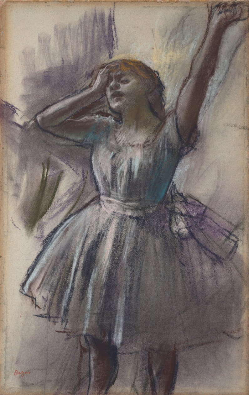 Tanečník se protahuje od Edgar Degas