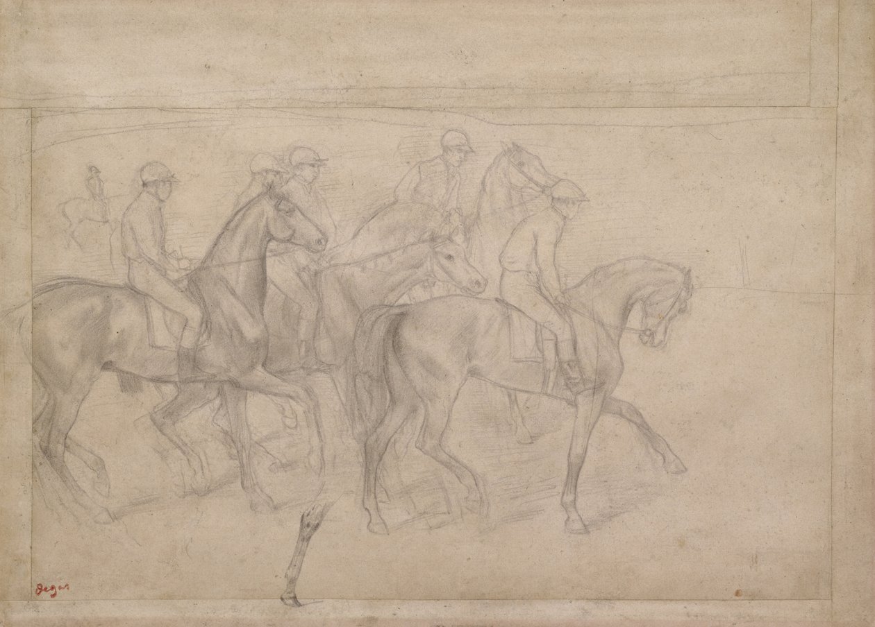 Na závodech, cca 1860-62 od Edgar Degas