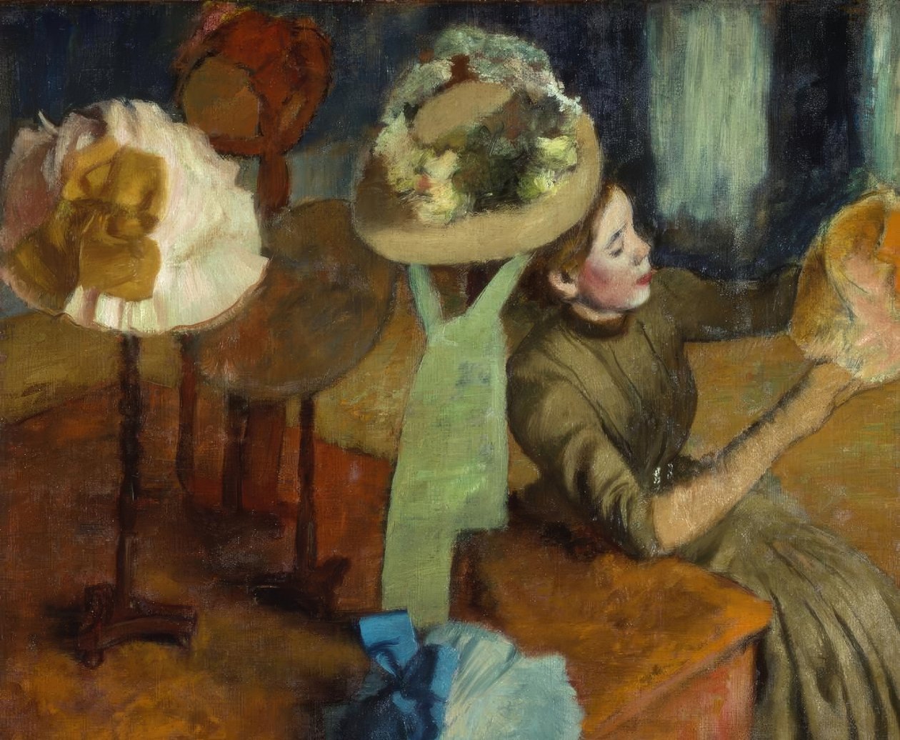 U kloboučníka od Edgar Degas