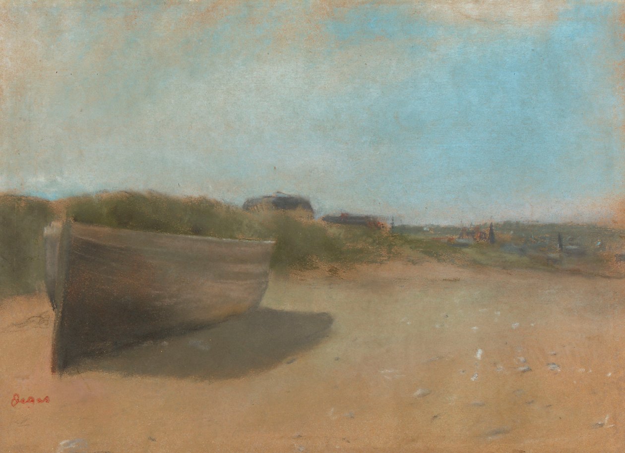 Loď na pláži, c.1869 od Edgar Degas