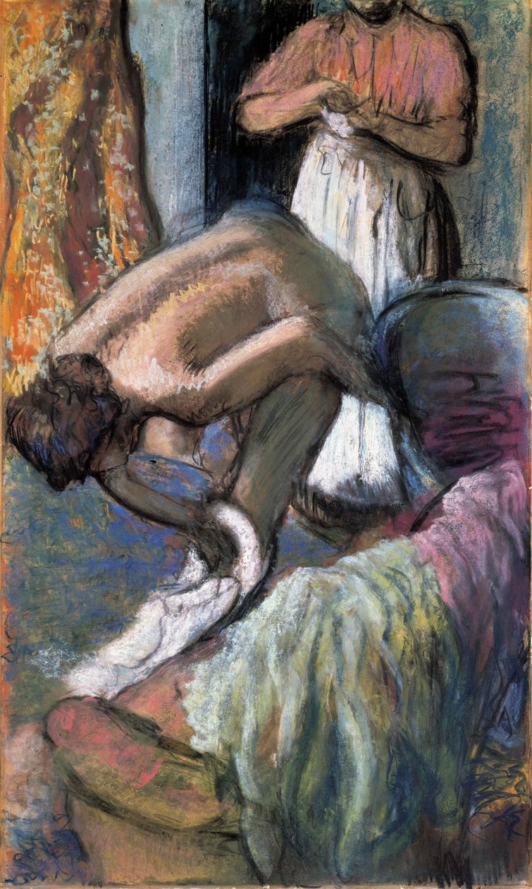 Snídaně po koupeli od Edgar Degas