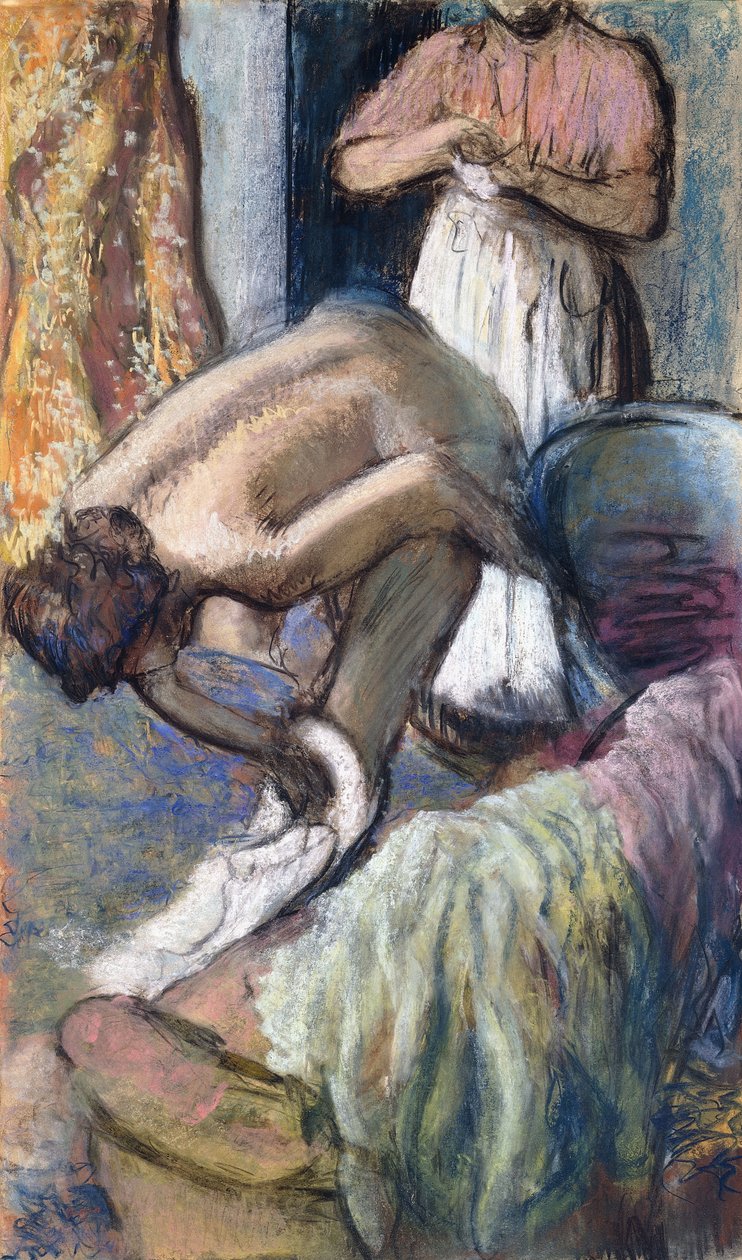 Snídaně po koupeli od Edgar Degas