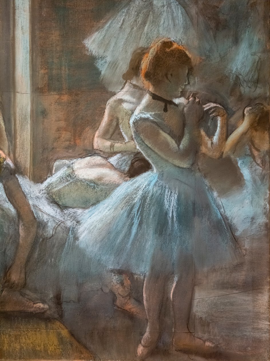 Tanečníci (detail). 1884-1885. Pastel na papíře. od Edgar Degas