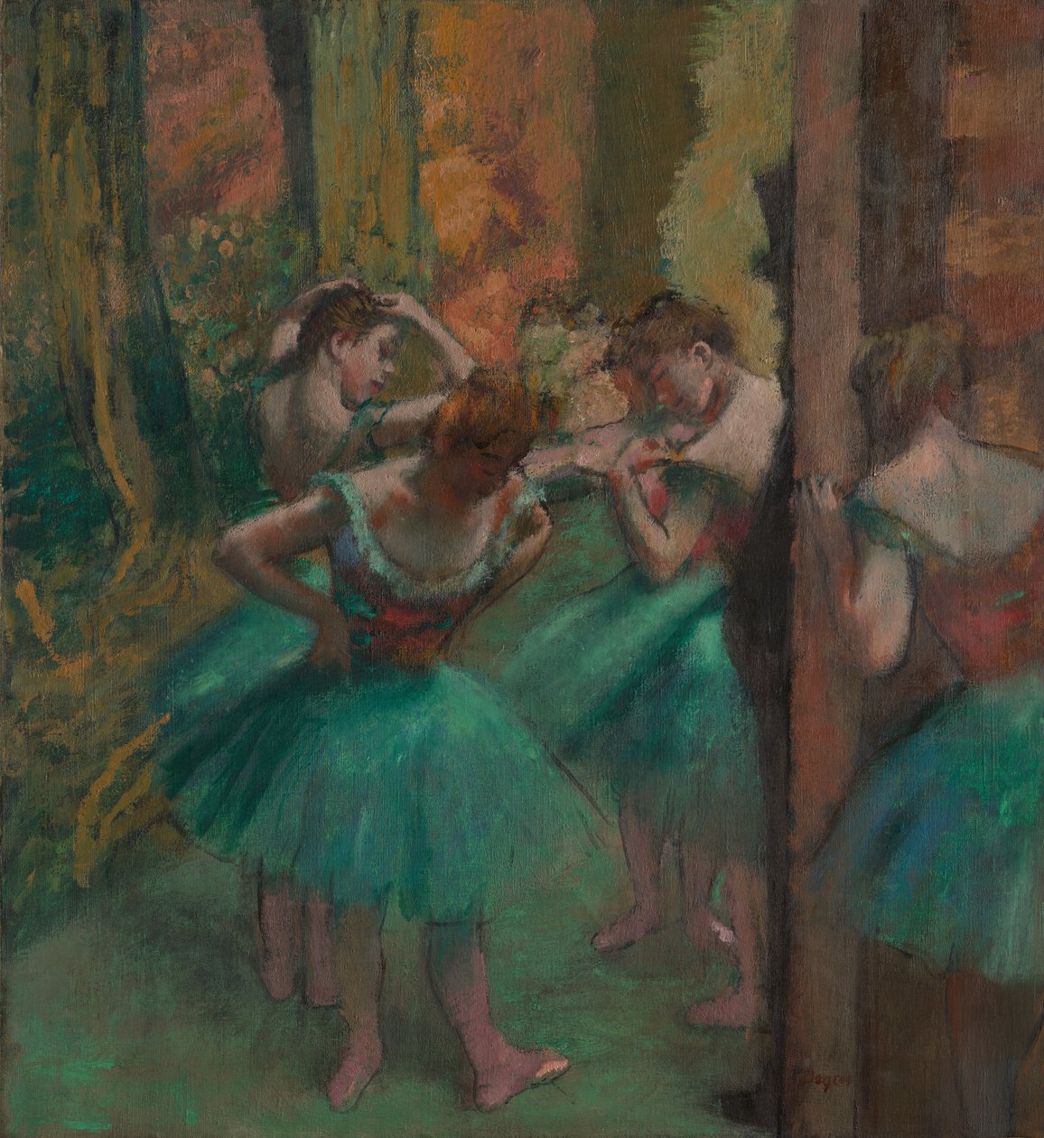 Tanečníci, růžová a zelená, ca. 1890. od Edgar Degas