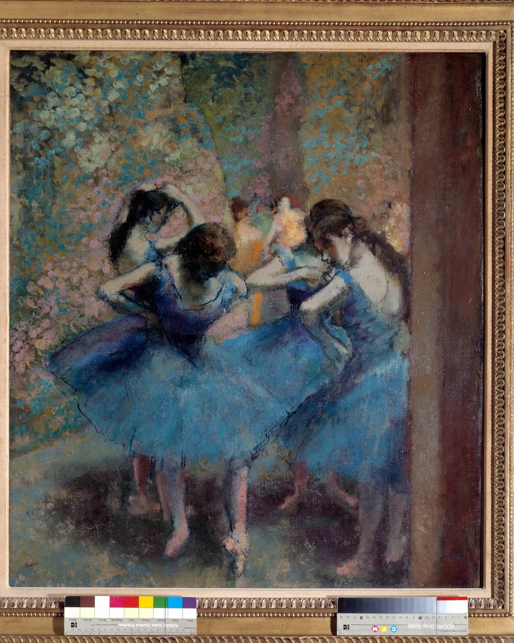 Tanečníci v modrém od Edgar Degas