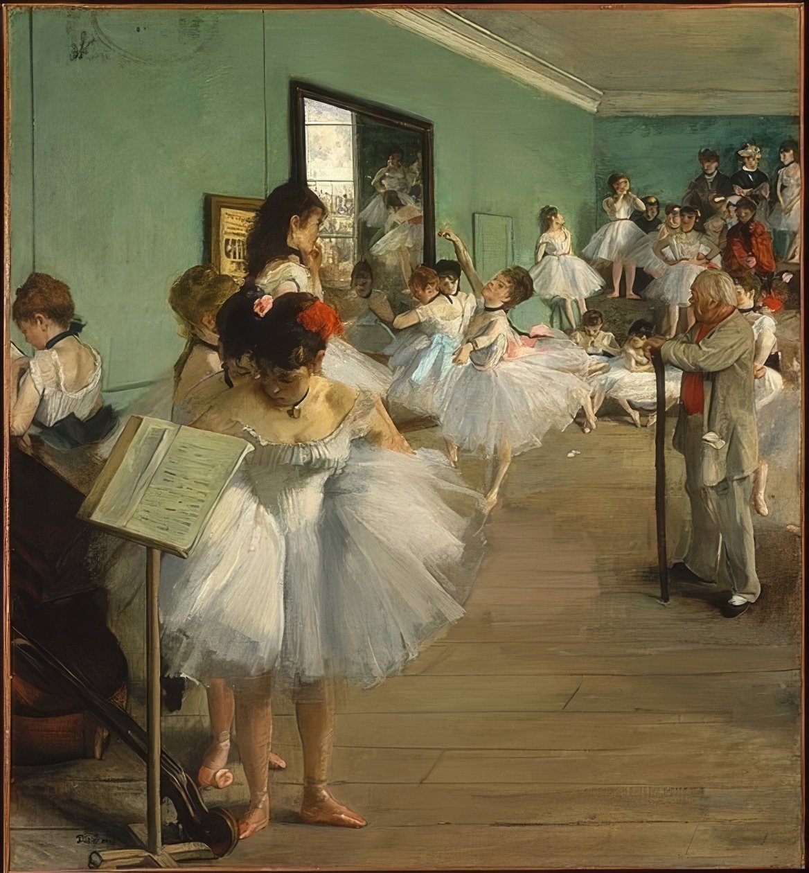 Taneční lekce. 1874 od Edgar Degas