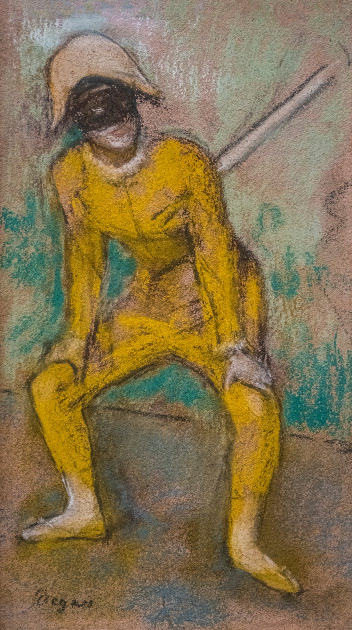 Harlekýn. Kolem 1884. Pastel na papíře. od Edgar Degas