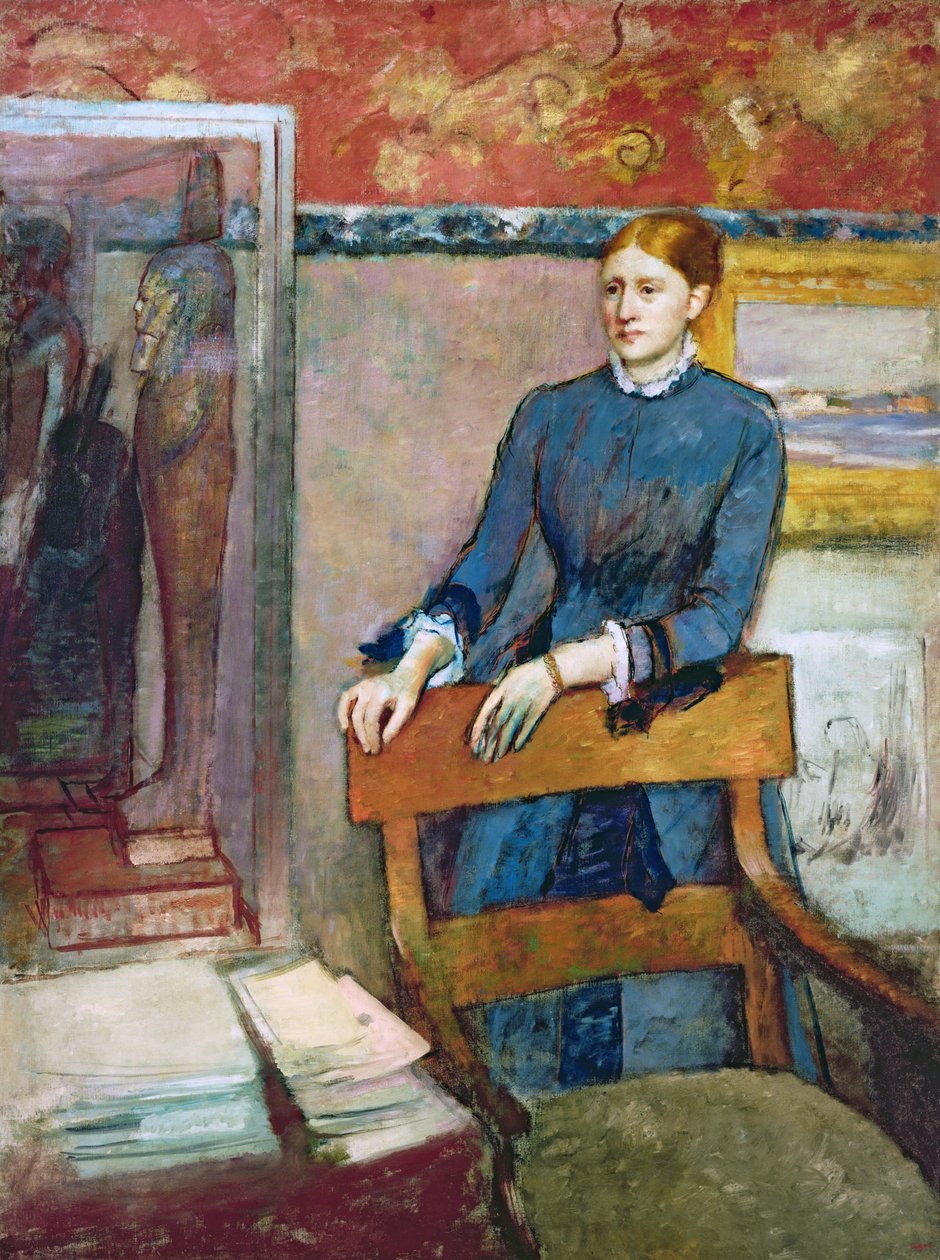 Helene Rouart v pracovně svého otce, kolem roku 1886 od Edgar Degas