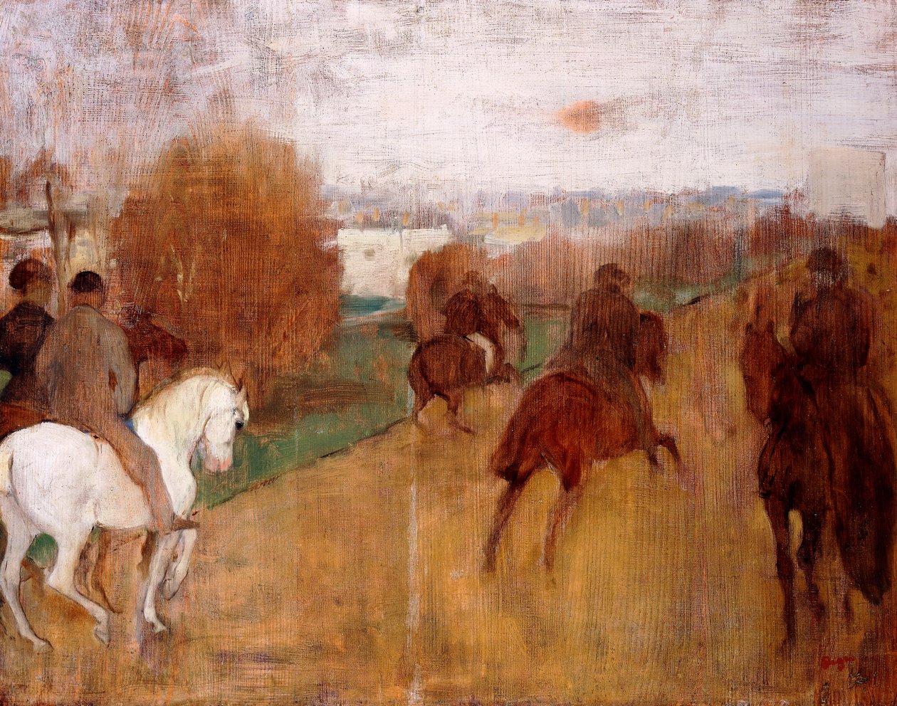Jezdci na koních na silnici, 1864-68 od Edgar Degas
