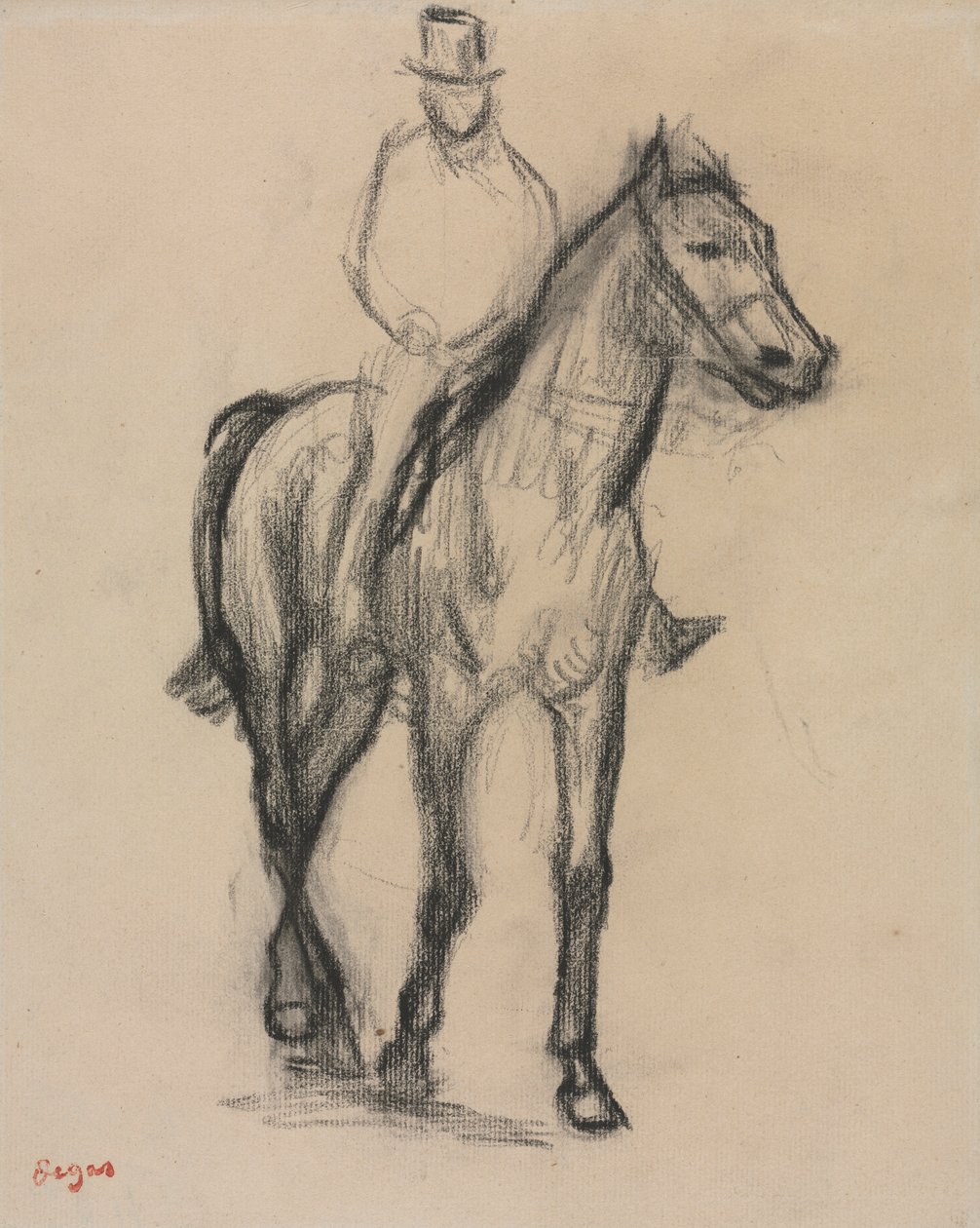 Kůň a jezdec od Edgar Degas