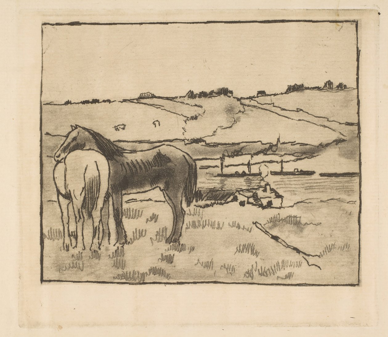 Koně na louce, 1891-92. od Edgar Degas