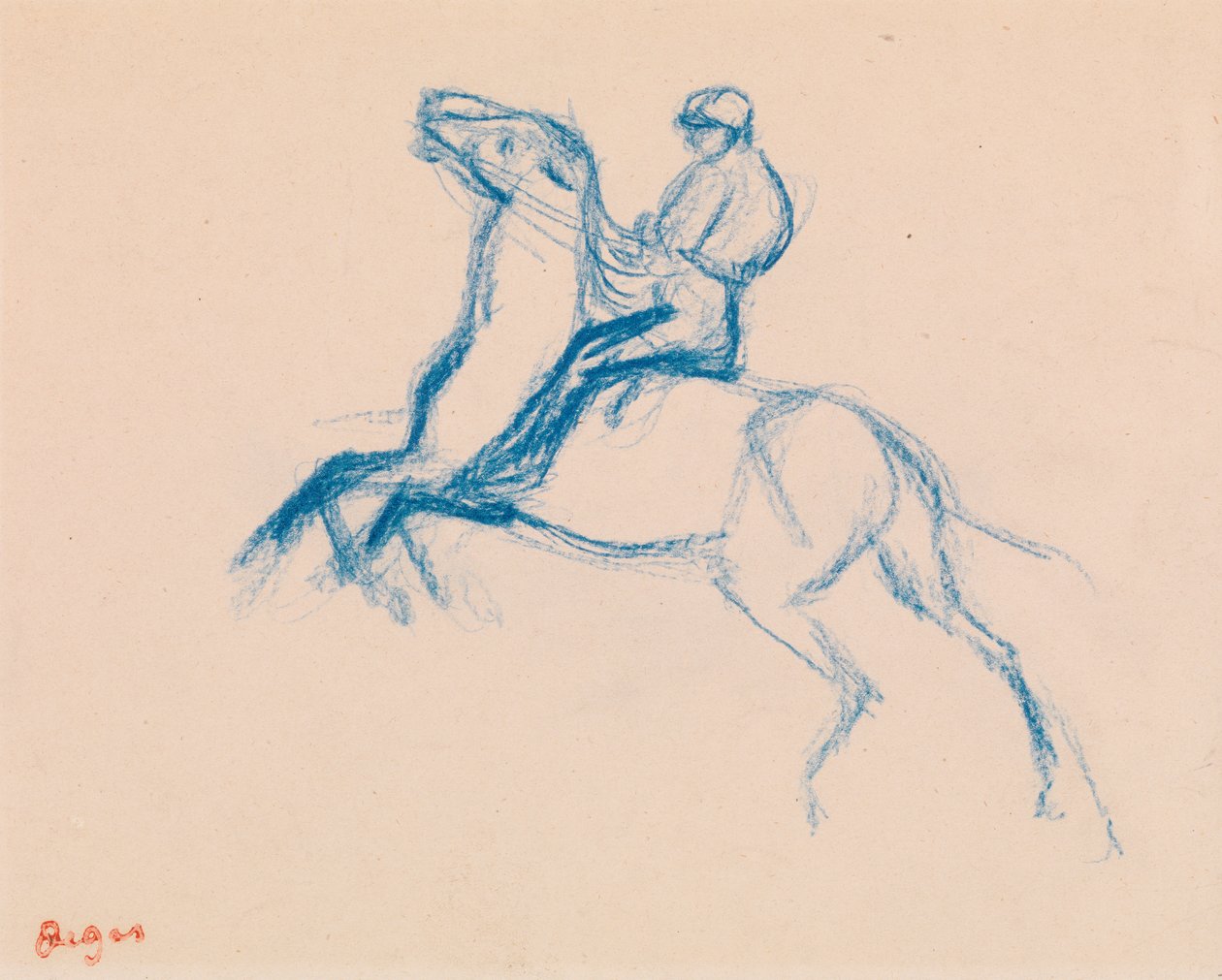 Žokej na koni od Edgar Degas