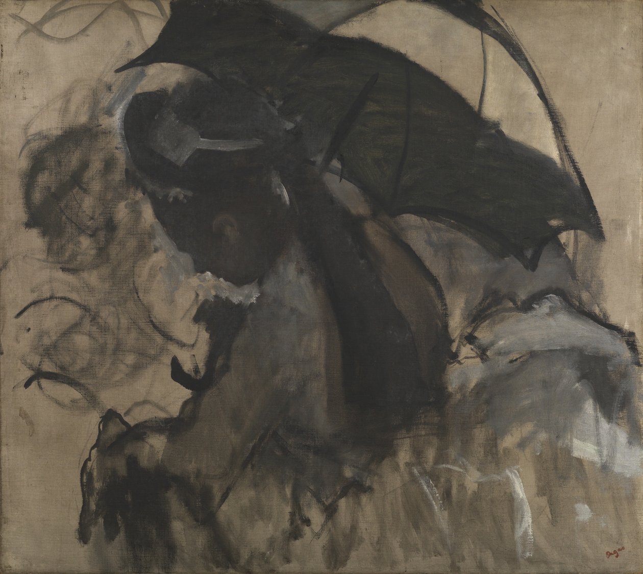Dáma se slunečníkem, 1870-72 od Edgar Degas