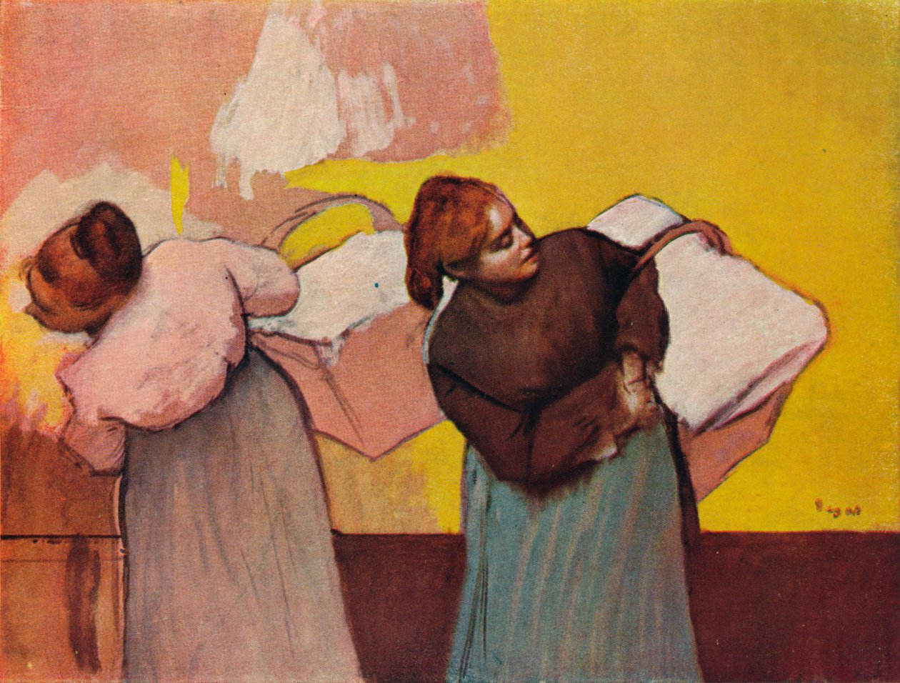 Les Blanchisseuses, c1878 od Edgar Degas