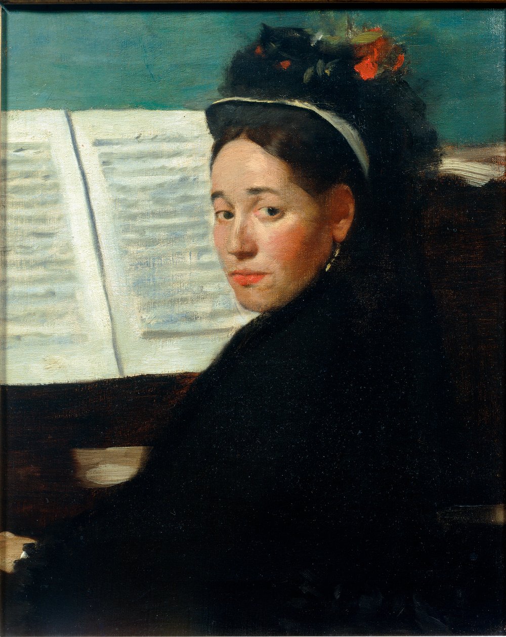 Mademoiselle Dihau na klavír od Edgar Degas