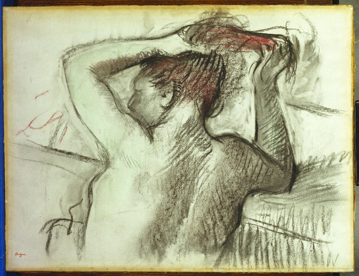Nahá česání vlasů od Edgar Degas