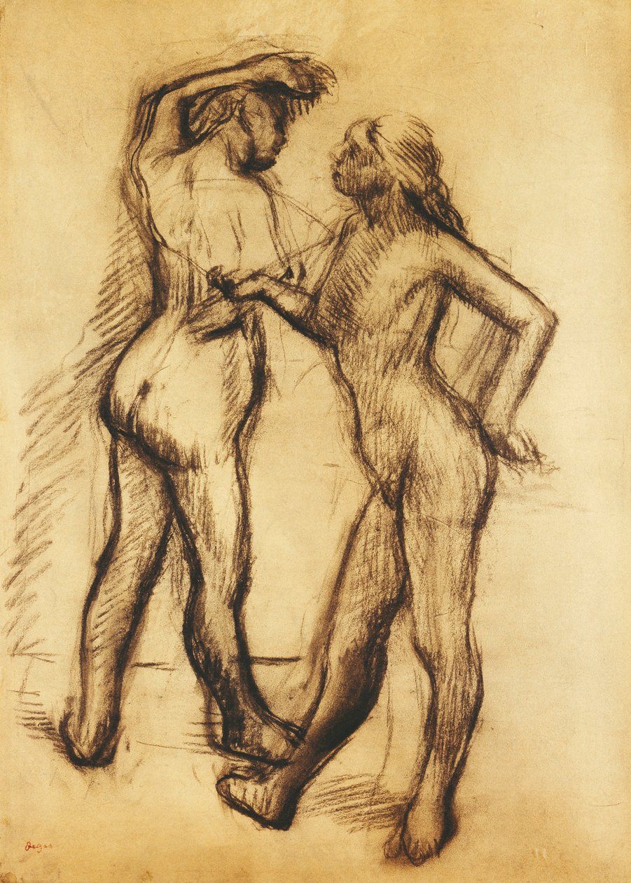 Nahé studium od Edgar Degas