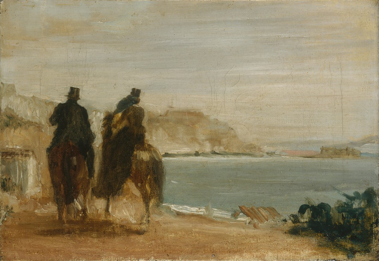 Promenáda u moře, cca 1860 od Edgar Degas