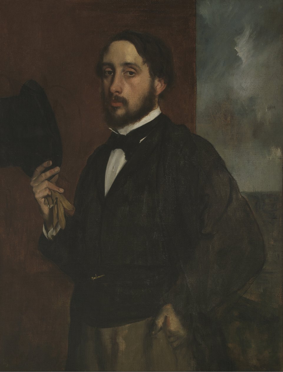 Autoportrét se zdviženým kloboukem, asi 1863 od Edgar Degas