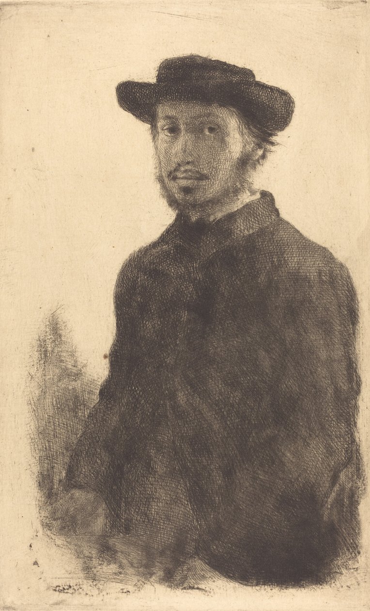 Autoportrét, kolem roku 1857 od Edgar Degas