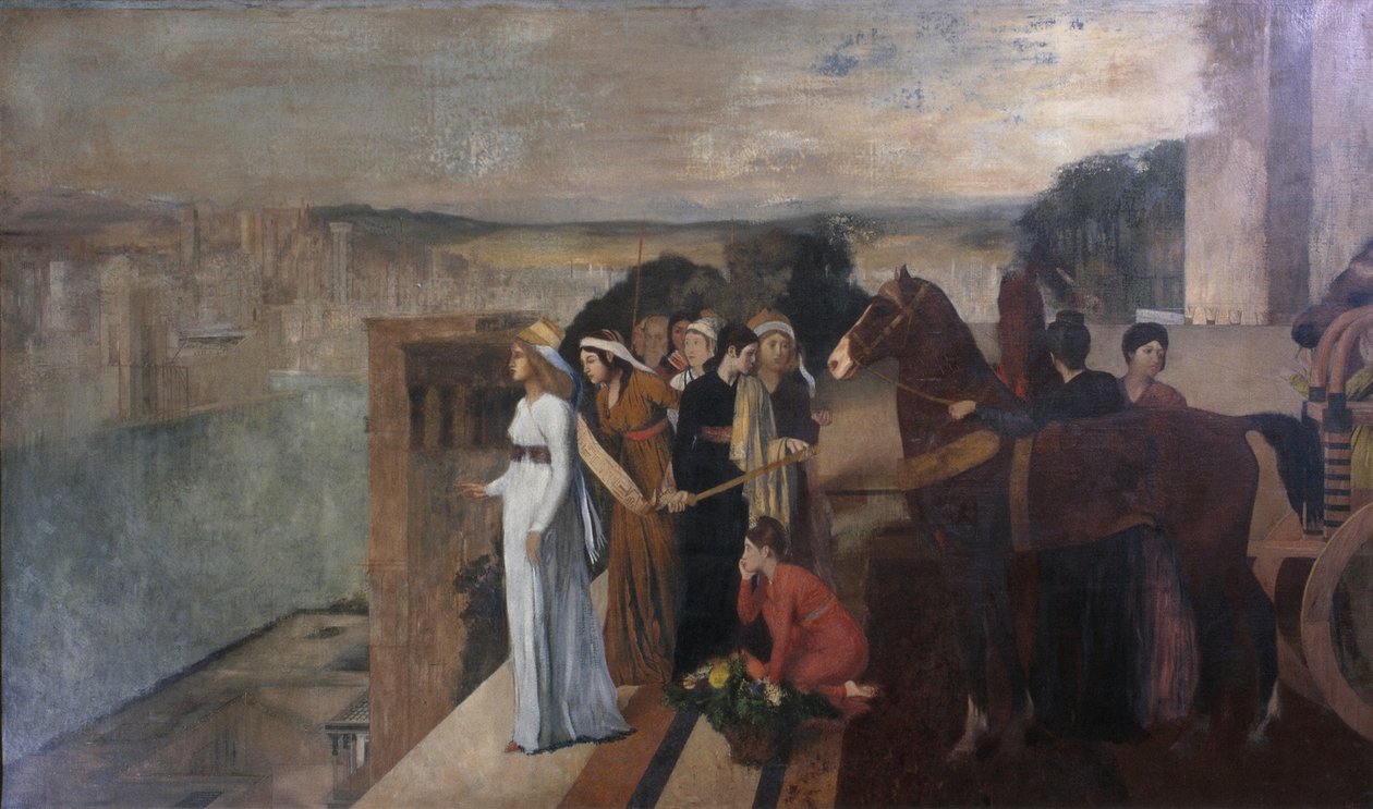 Semiramis Building Babylon, 1861 od Edgar Degas