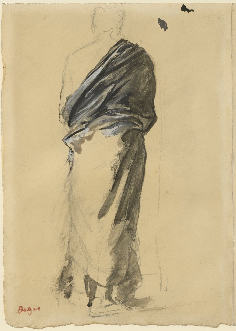 Studie soukenictví, 1860-65 od Edgar Degas