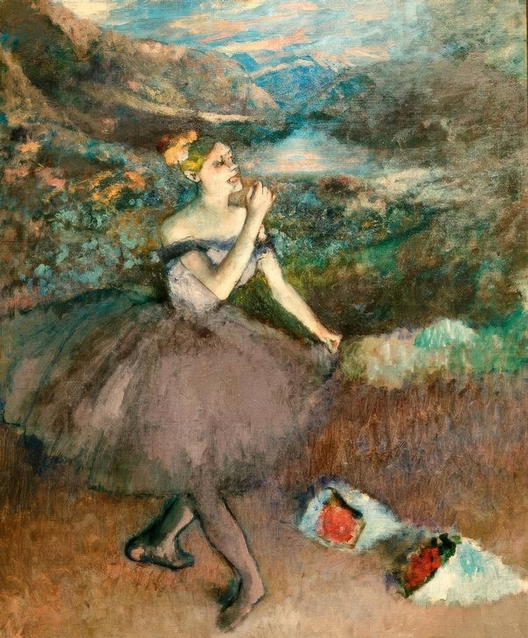 Tanečnice s kyticemi od Edgar Degas
