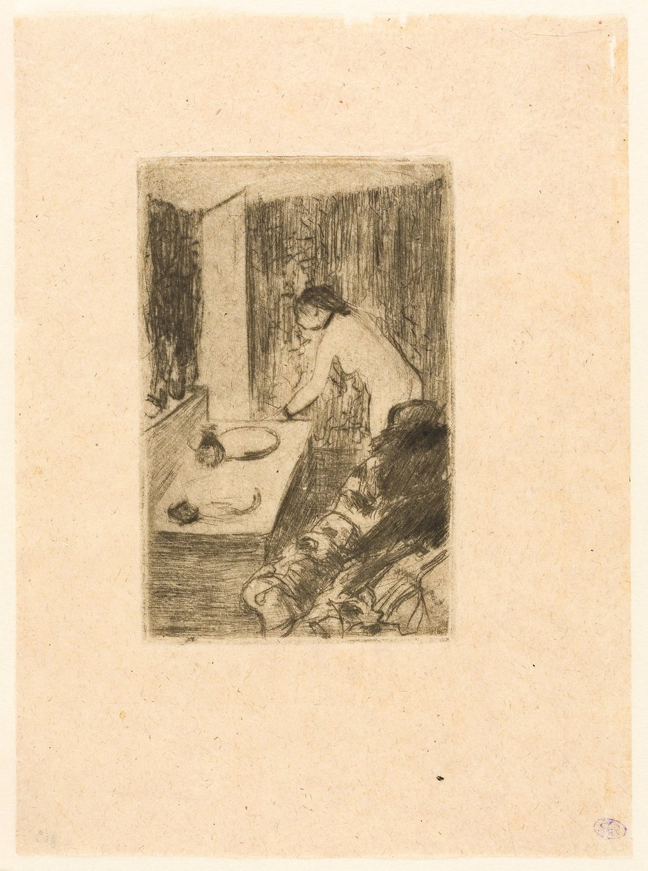 Malá šatna od Edgar Degas