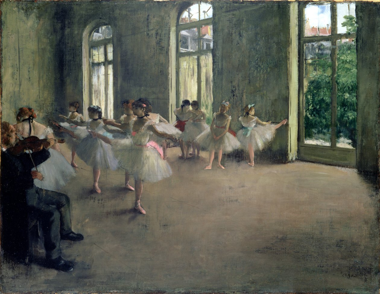 The Rehearsal, c.1873-78 od Edgar Degas