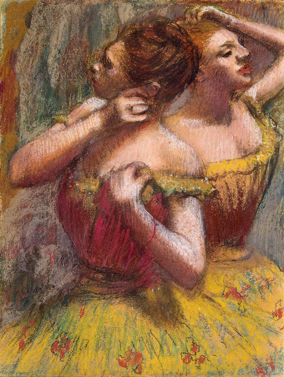 Dva tanečníci (pastel na papíře) od Edgar Degas
